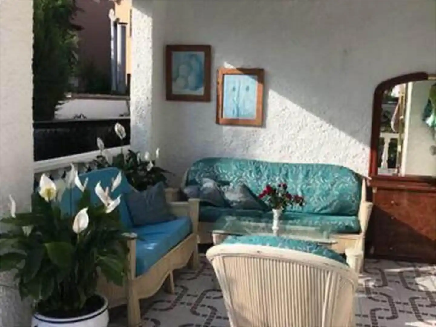 Terrace of Flat for rent in Torrevieja  with Air Conditioner, Heating and Private garden