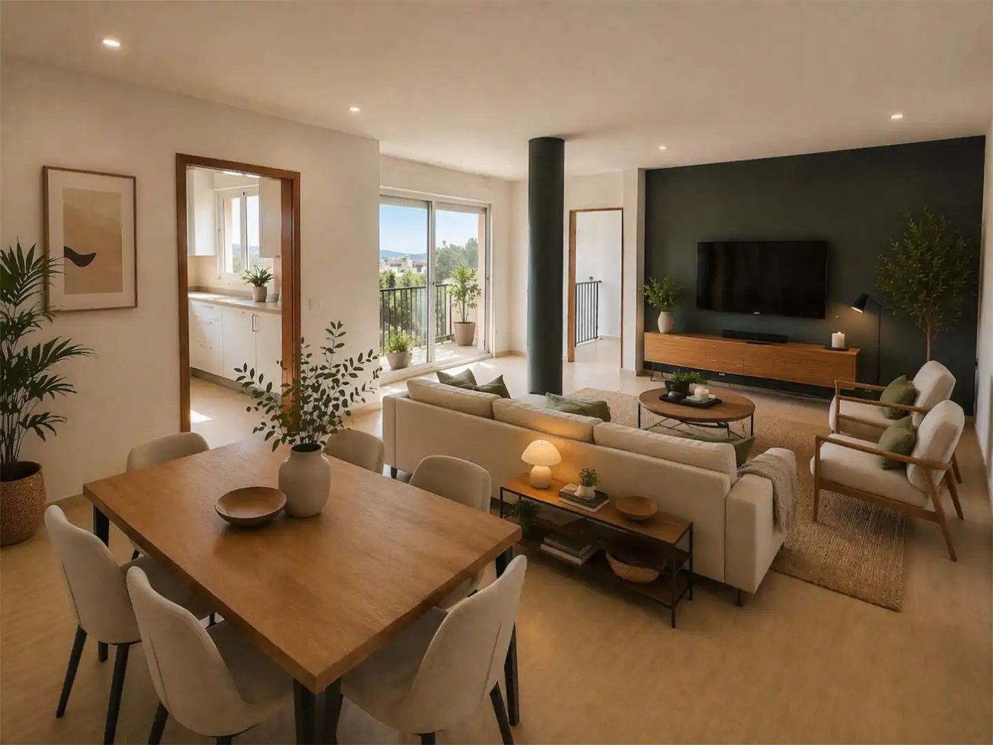 Sala de estar de Piso en venta en Pechina con Terraza, Trastero y Balcón
