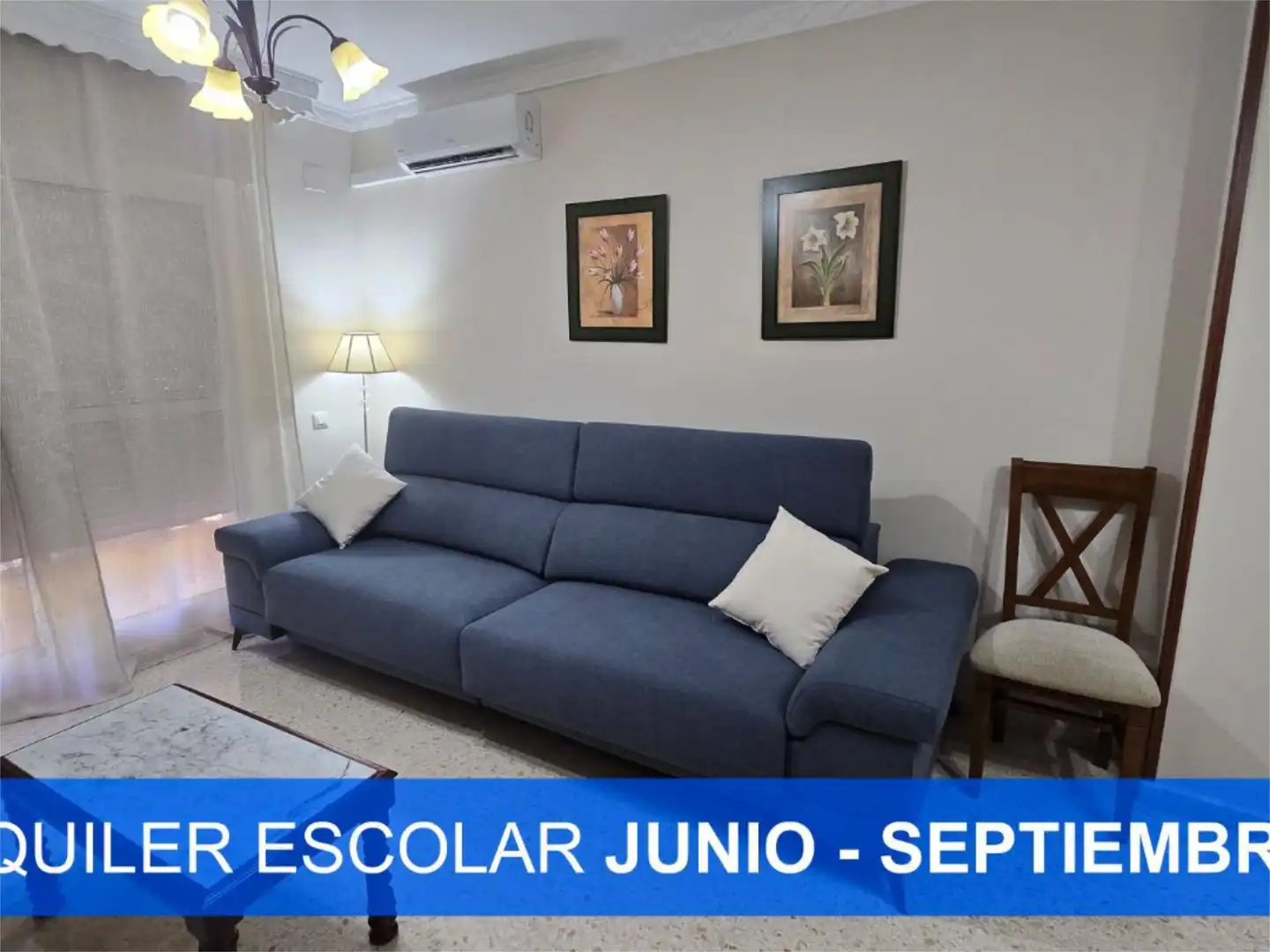 Piso de alquiler en Calle Nao Concepción, 6, V Centenario - Piletas - Capuchinos Sala de estar de Piso de alquiler en Sanlúcar de Barrameda con Aire acondicionado, Calefacción y Terraza