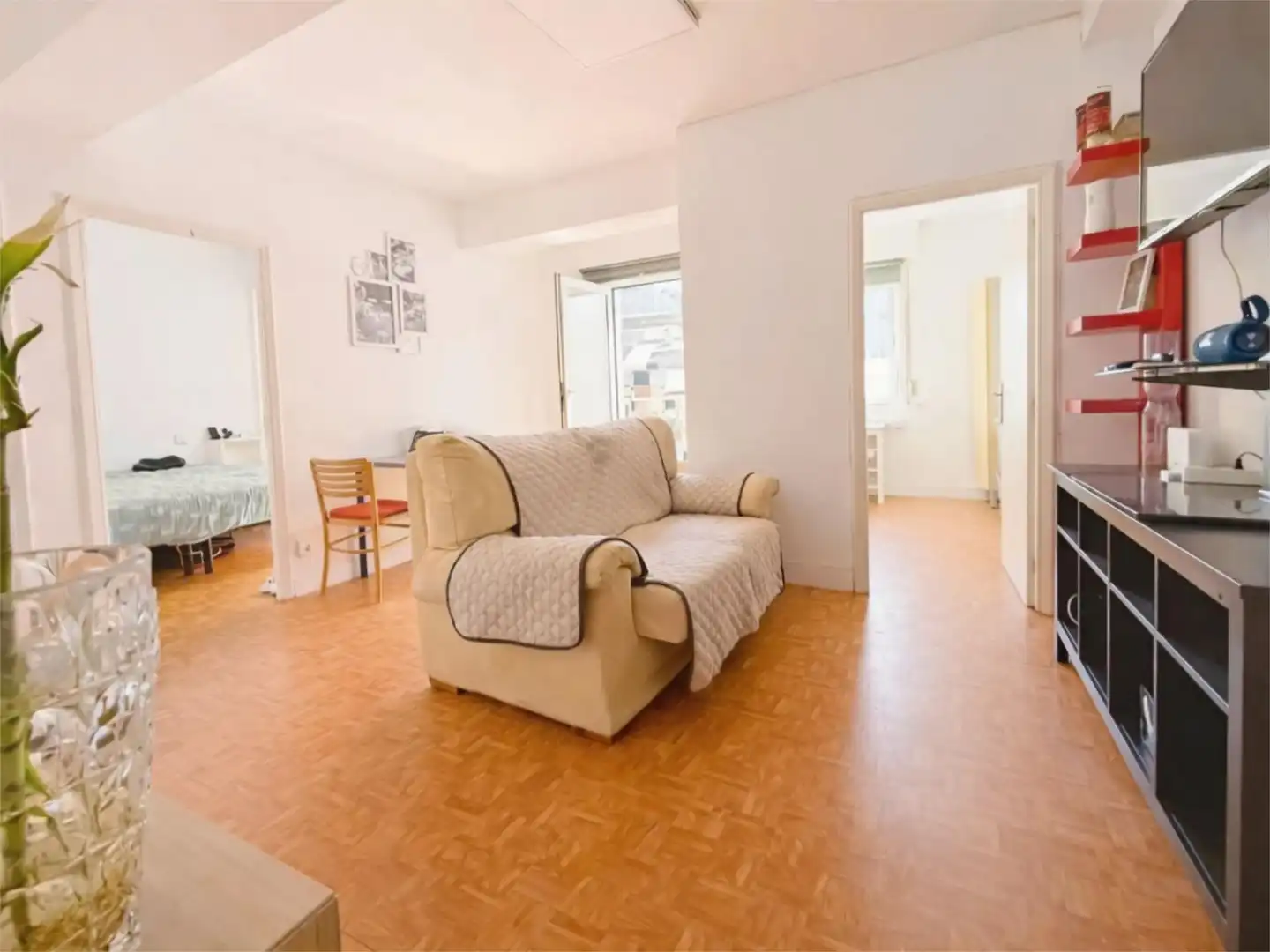 Flat for rent in Rúa Cordelería, 12, Monte Alto - Zalaeta - Atocha Living room of Flat for rent in A Coruña Capital with Parquet flooring, Terrace and Furnished