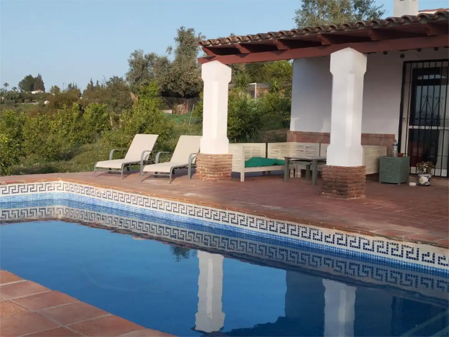 Piscina de Finca rústica de alquiler en Coín con Aire acondicionado, Calefacción y Jardín privado