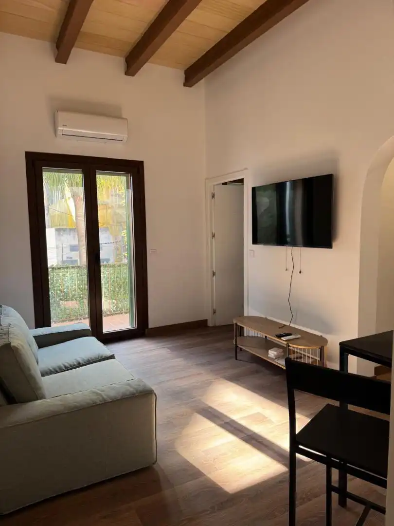 Sala d'estar de Pis de lloguer en  Palma de Mallorca amb Aire condicionat, Calefacció i Moblat