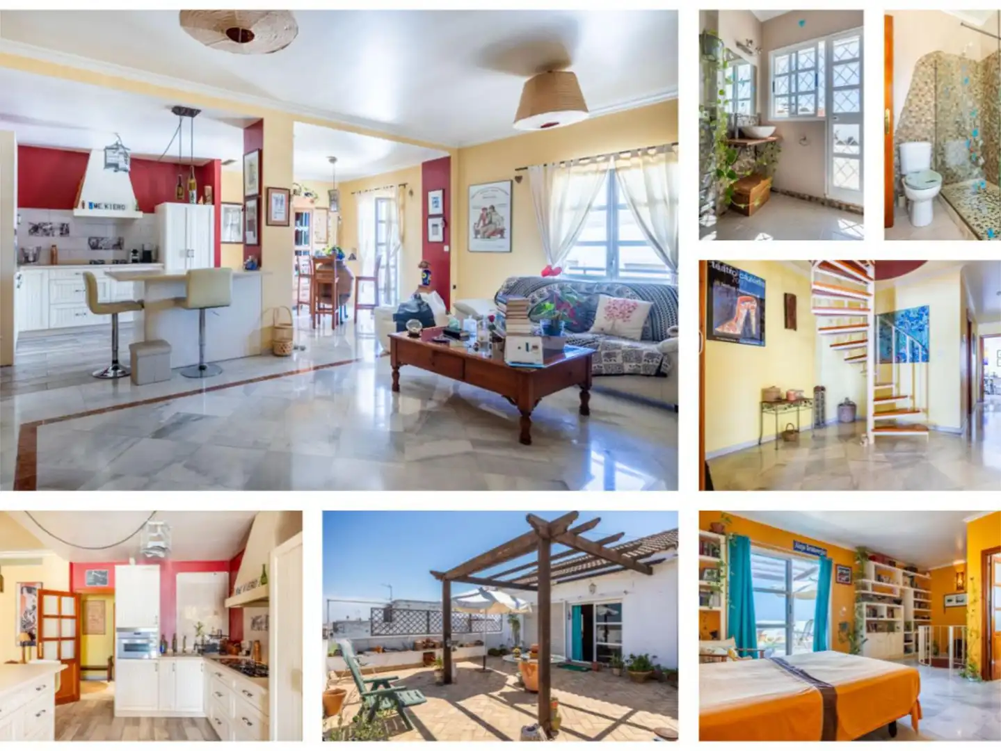 Außenansicht von Wohnung zum Verkauf in Palomares del Río mit Klimaanlage und Terrasse