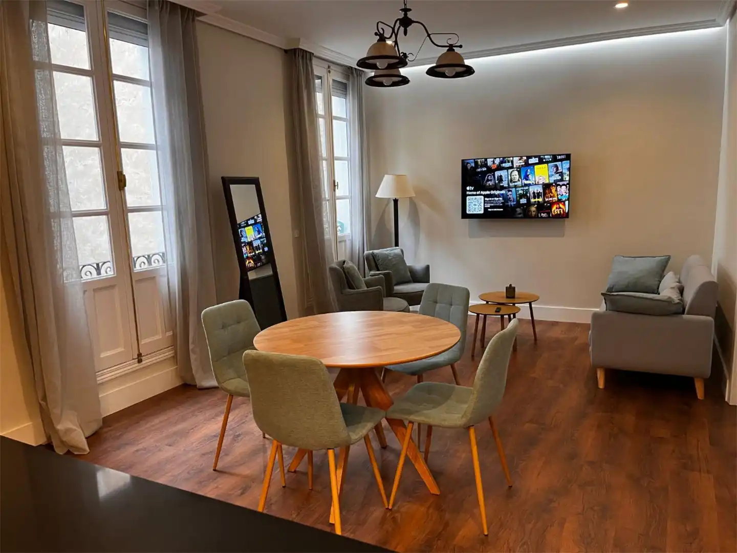 Comedor de Piso de alquiler en  Madrid Capital con Aire acondicionado, Calefacción y Parquet