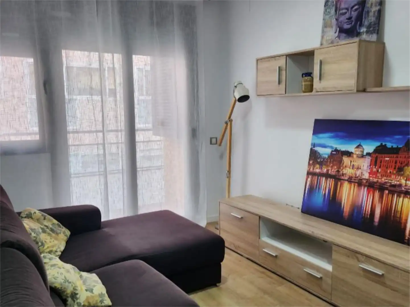 Wohnzimmer von Wohnung zur Miete in  Lleida Capital mit Klimaanlage, Heizung und Parkett