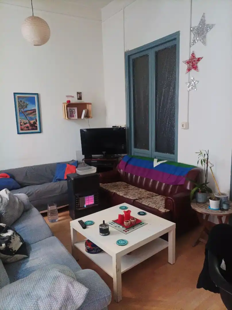 Sala de estar de Piso para compartir en  Madrid Capital con Calefacción, Parquet y Trastero