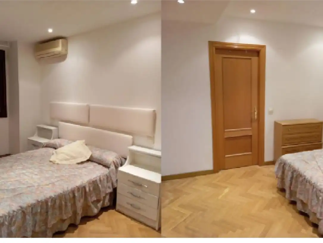 Bedroom of Flat for sale in  Madrid Capital  with Air Conditioner, Swimming Pool and Balcony
