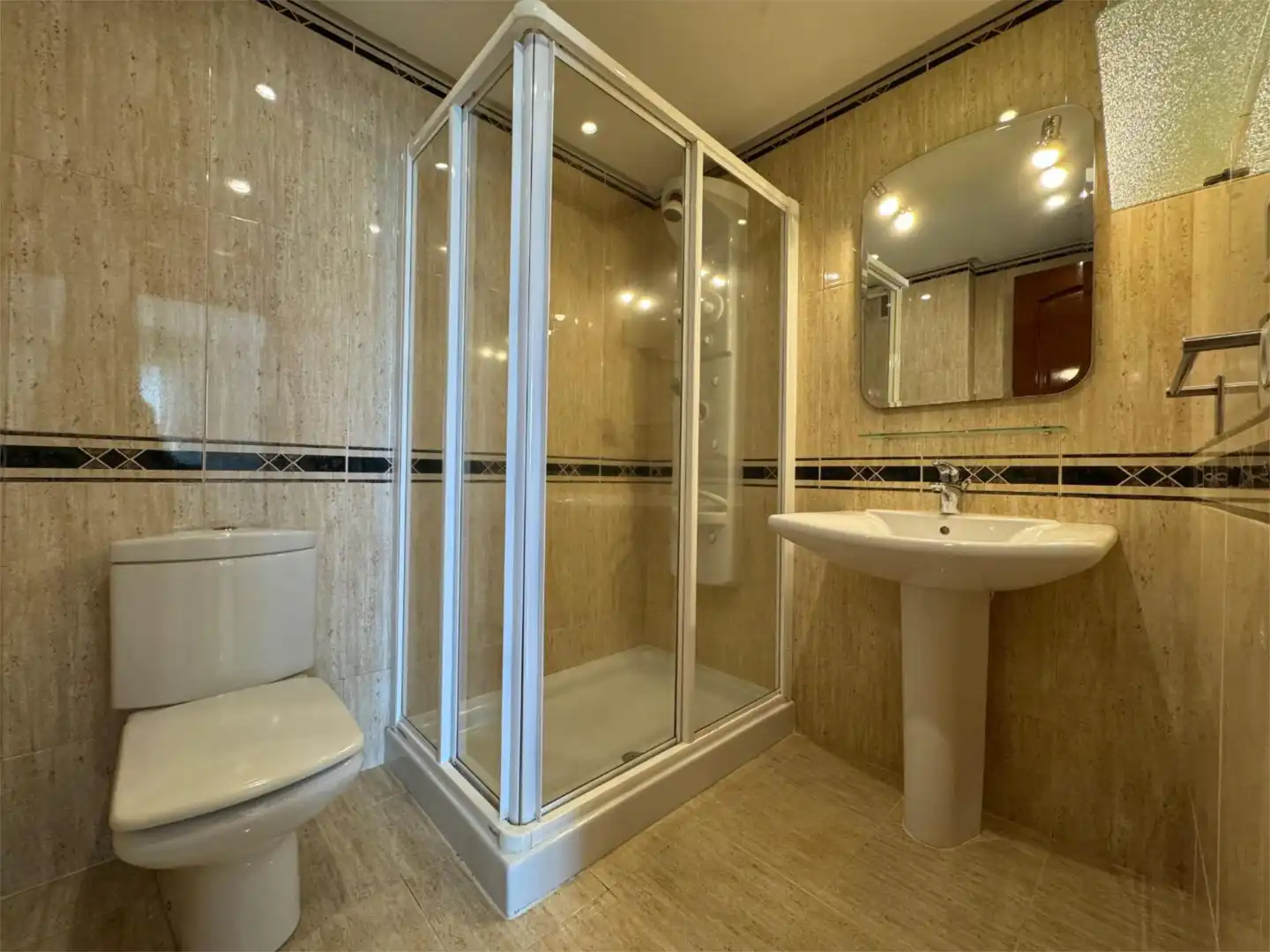 Bathroom of Flat for sale in Oleiros  with Heating, Parquet flooring and Storage room