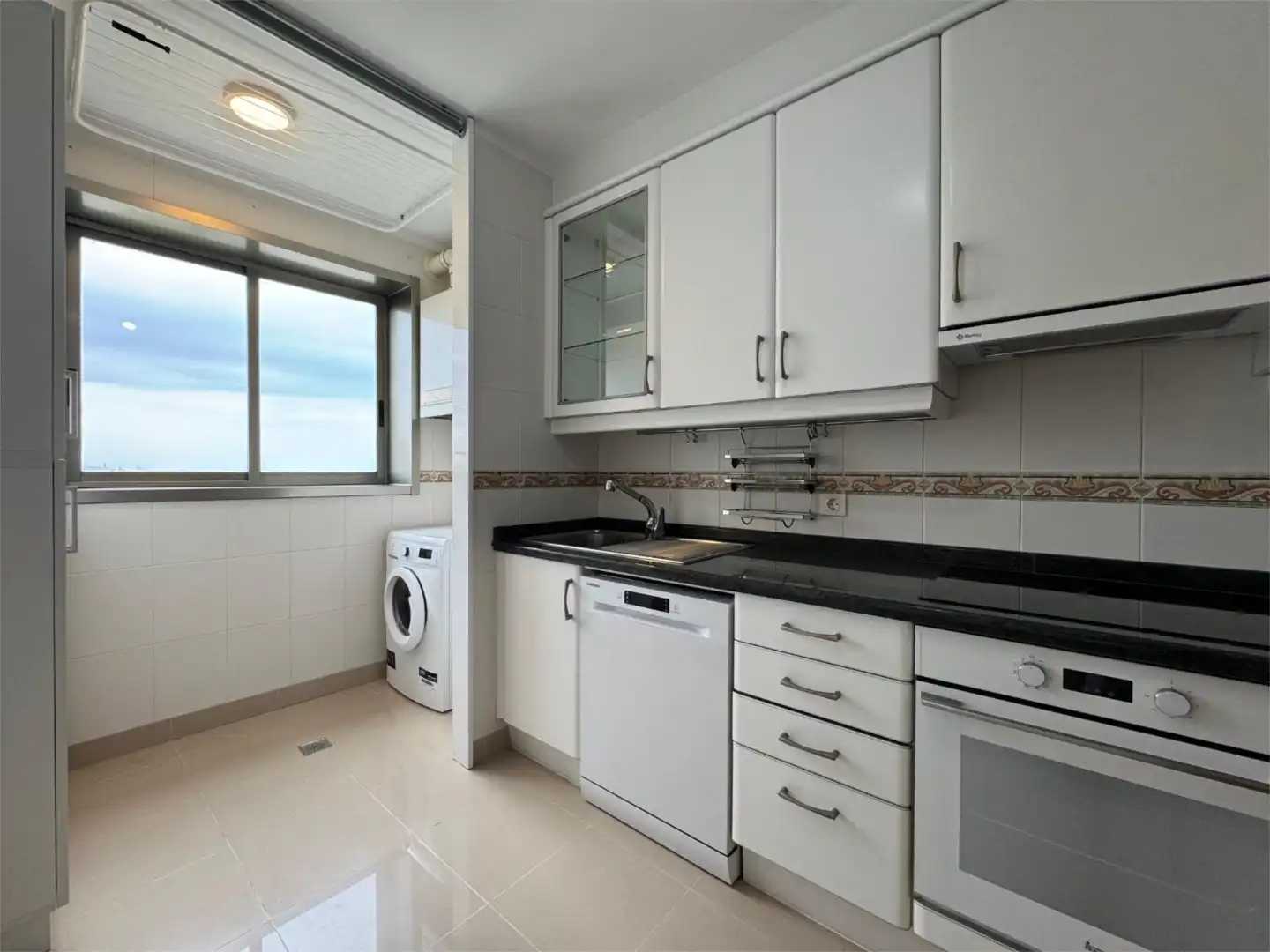 Kitchen of Flat for sale in Oleiros  with Heating, Parquet flooring and Storage room