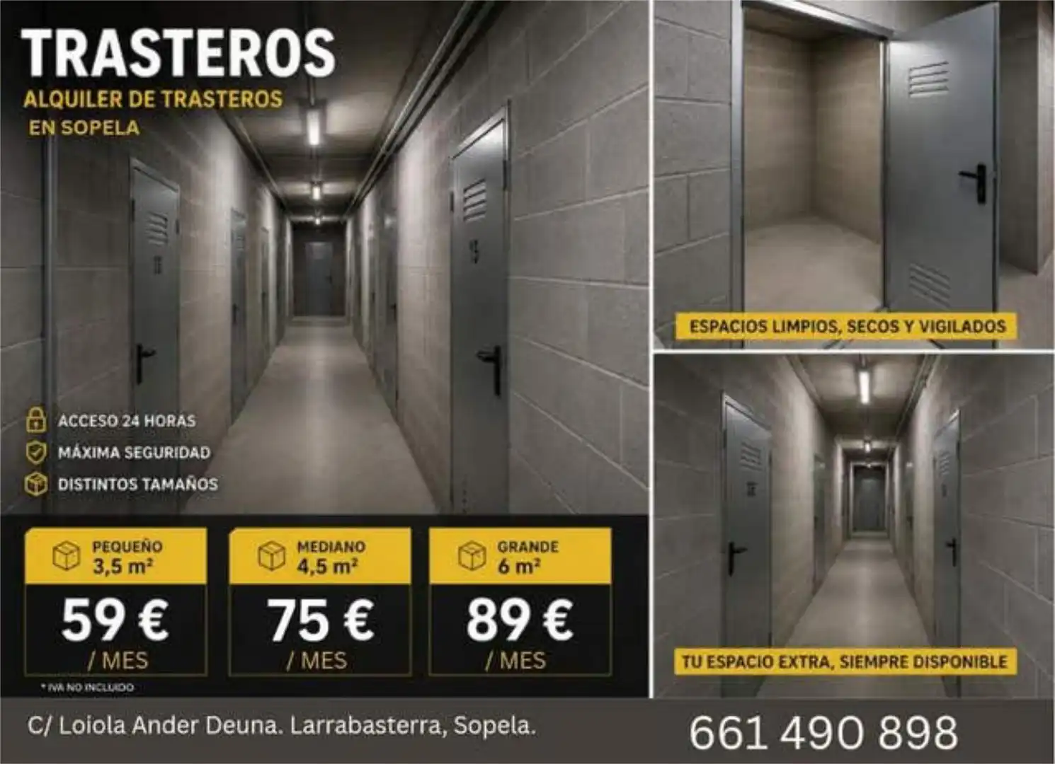 Storage room for rent in Sopela Storage room for rent in Sopela