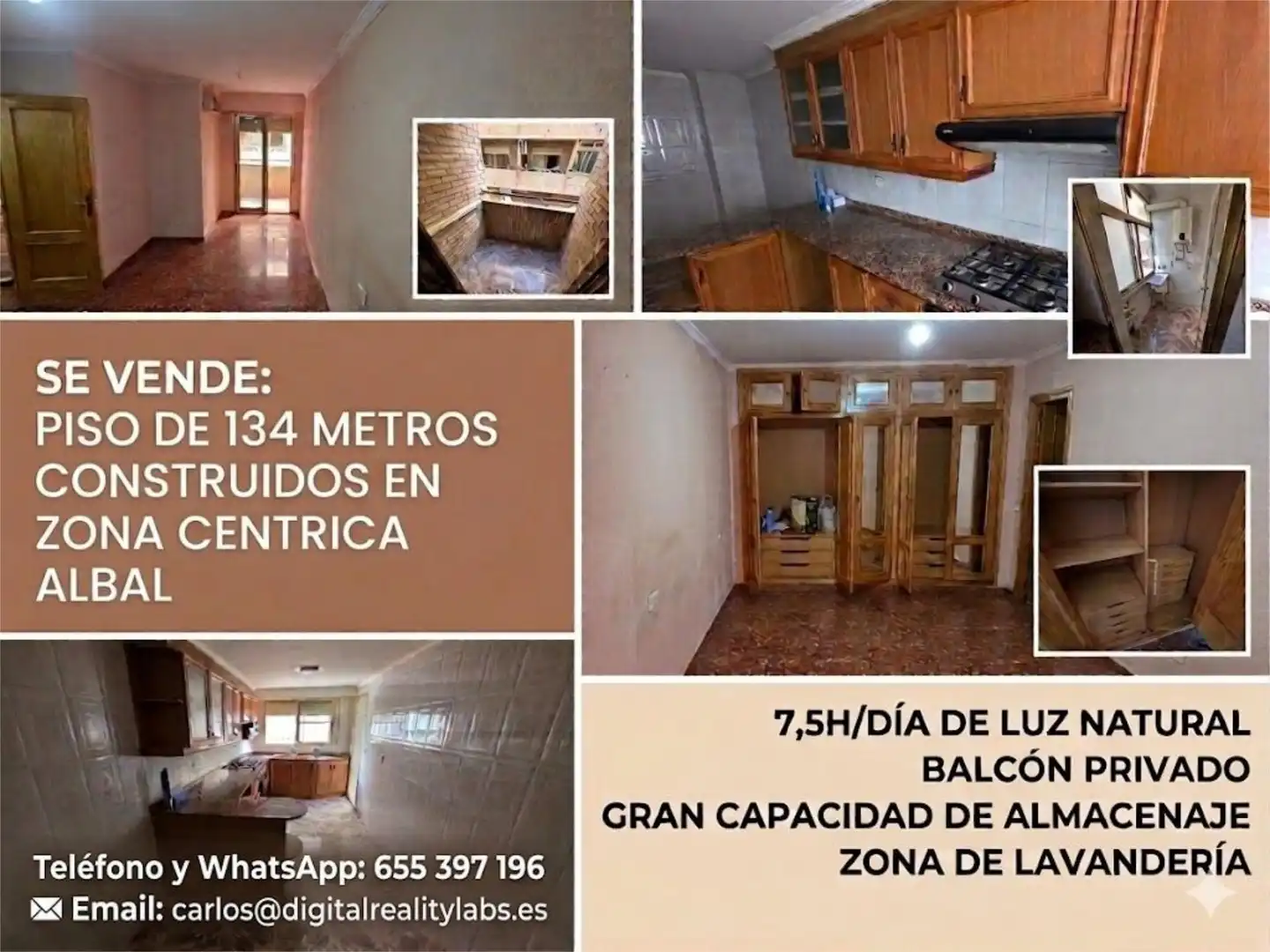 Kitchen of Flat for sale in Albal  with Air Conditioner and Balcony