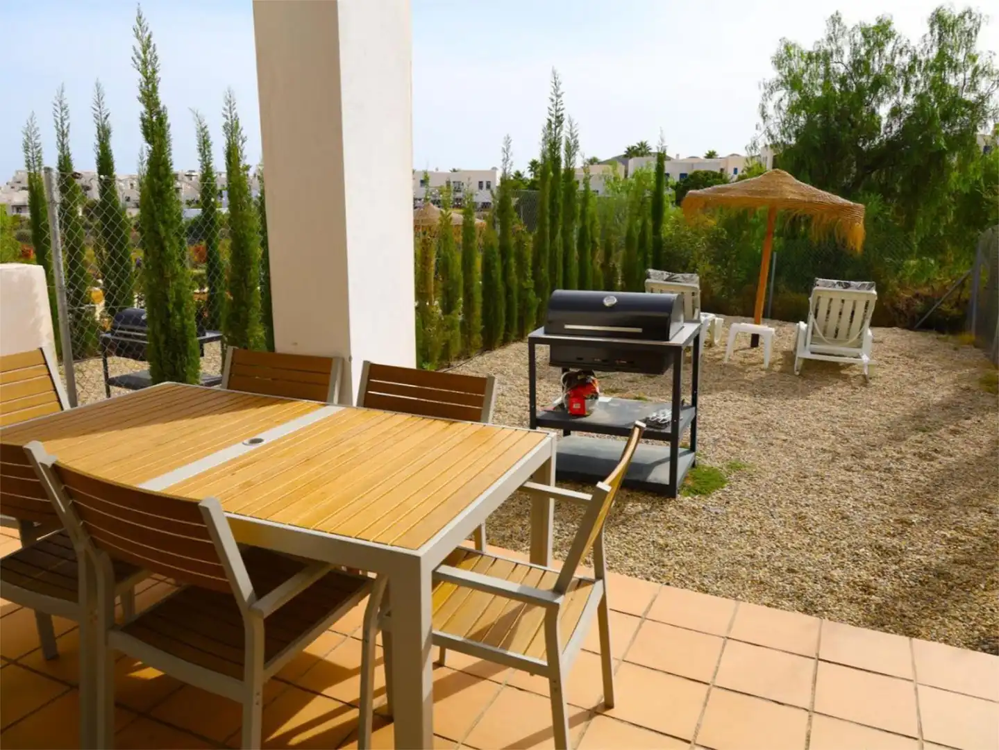 Flat for sale in Calle Avicena, 34, Mojácar Playa - Las Ventanicas - La Paratá Terrace of Flat for sale in Mojácar with Air Conditioner, Heating and Private garden