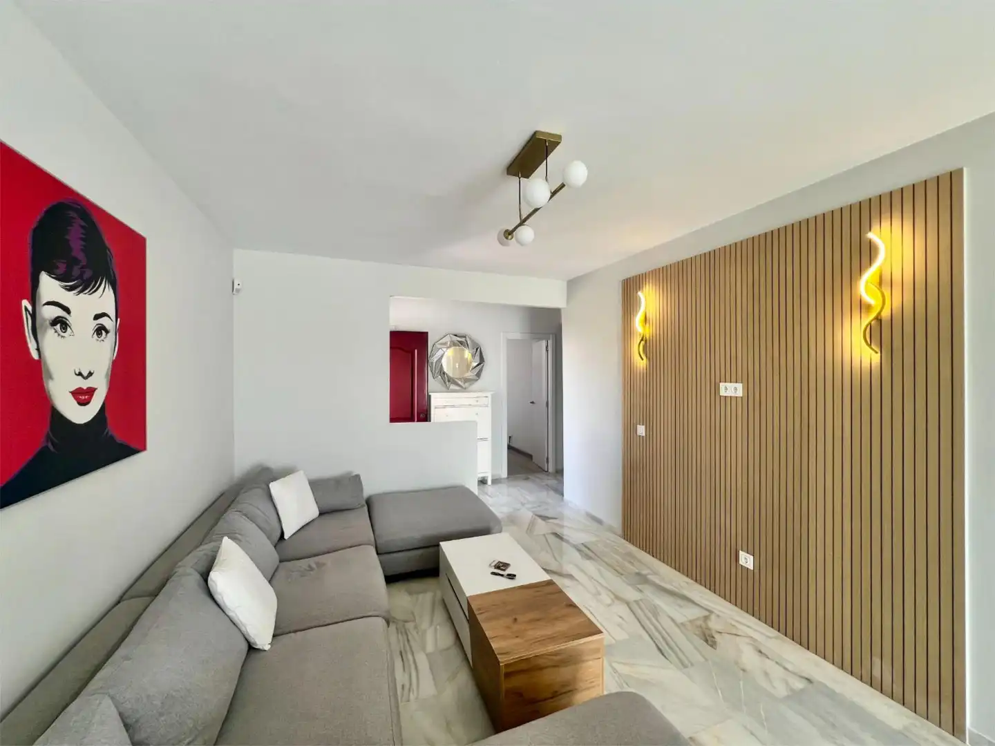 Dachboden zum Verkauf in Calle Hinojo, 1, Bel - Air Wohnzimmer von Dachboden zum Verkauf in Estepona mit Klimaanlage, Privatgarten und Terrasse