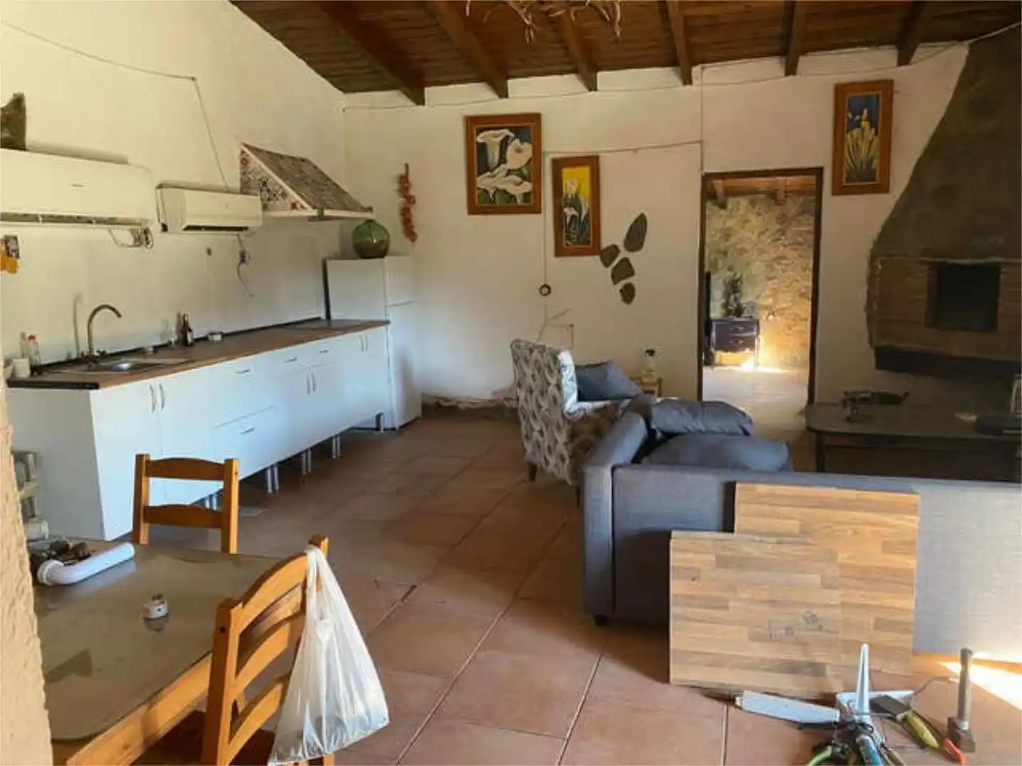 Casa adosada en venta en Segura de León Cocina de Casa adosada en venta en Segura de León con Calefacción, Jardín privado y Terraza
