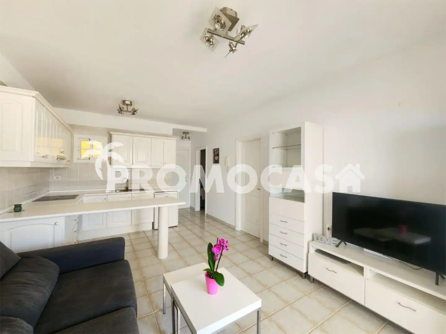 Flat for sale in Avenida San Francisco, 2, Los Cristianos Living room of Flat for sale in Arona with Air Conditioner, Terrace and Swimming Pool