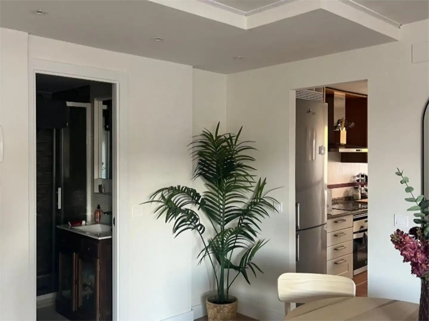 Zimmer in Calle Cerrillo, 7, Tres Olivos - Valverde Wohnzimmer von Wohnung zur untervermieten in Madrid mit Klimaanlage, Heizung und Parkett