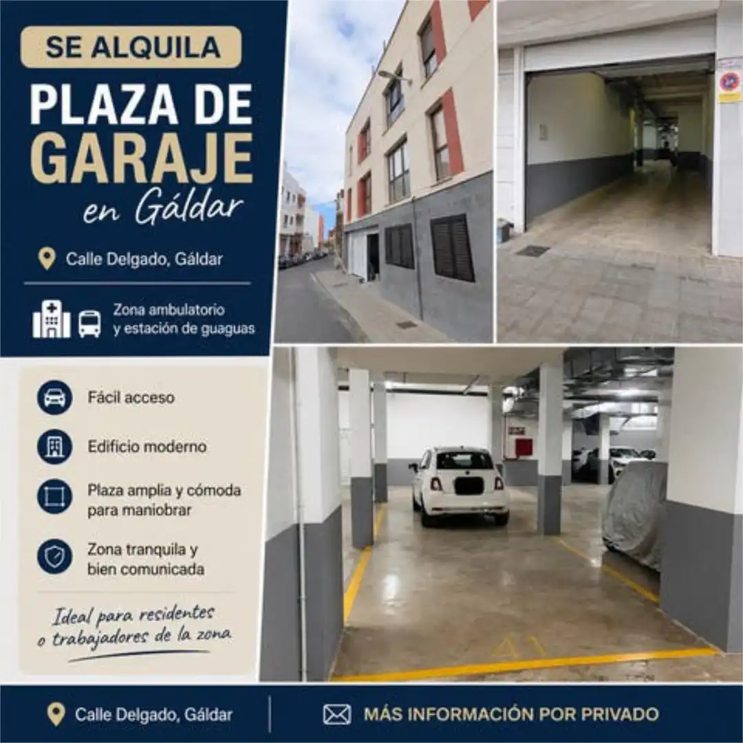 Garaje de alquiler en Gáldar pueblo Parking de Garaje de alquiler en Gáldar