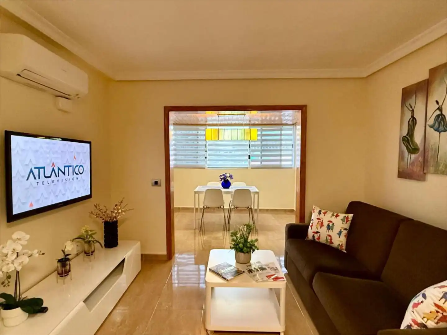 Wohnzimmer von Wohnung zur Miete in Arona mit Klimaanlage, Terrasse und Möbliert