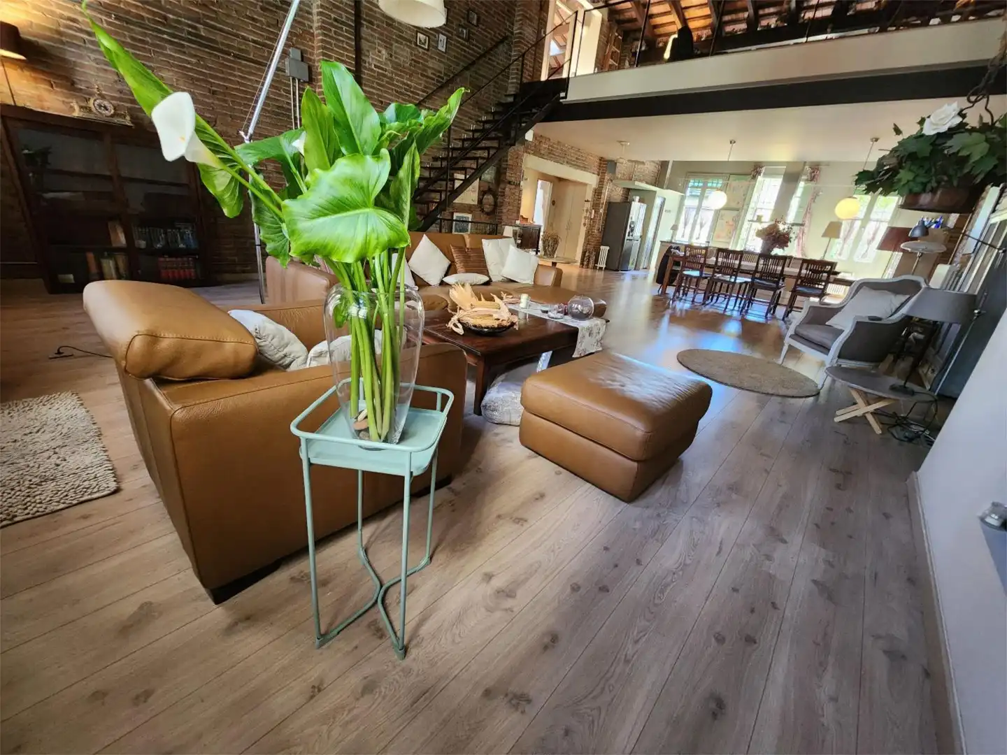 Wohnzimmer von Einfamilien-Reihenhaus zum Verkauf in Sant Cugat del Vallès mit Heizung, Privatgarten und Parkett