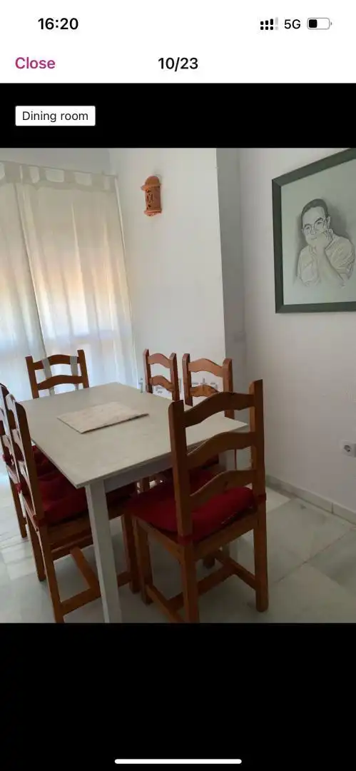 Wohnung zur Miete in Calle Ancla, Vistahermosa Esszimmer von Wohnung zur Miete in El Puerto de Santa María mit Klimaanlage, Privatgarten und Terrasse