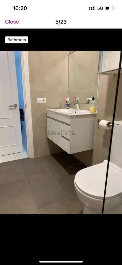 Wohnung zur Miete in Calle Ancla, Vistahermosa Badezimmer von Wohnung zur Miete in El Puerto de Santa María mit Klimaanlage, Privatgarten und Terrasse