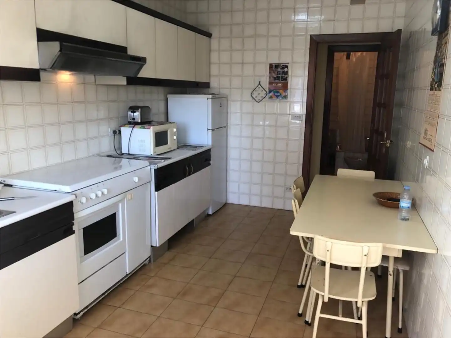 Kitchen of Flat for rent in Ferrol  with Parquet flooring, Terrace and Furnished