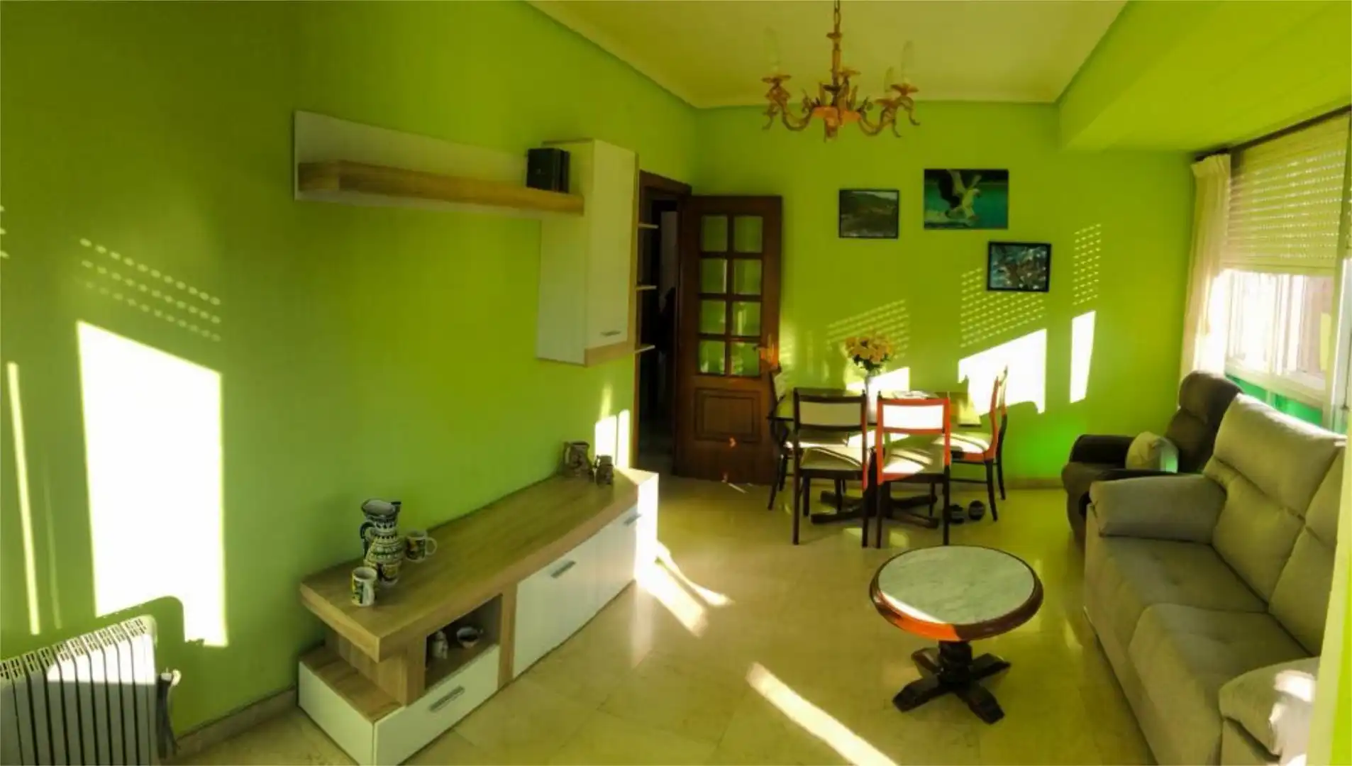Dining room of Flat for rent in Ferrol  with Parquet flooring, Terrace and Furnished