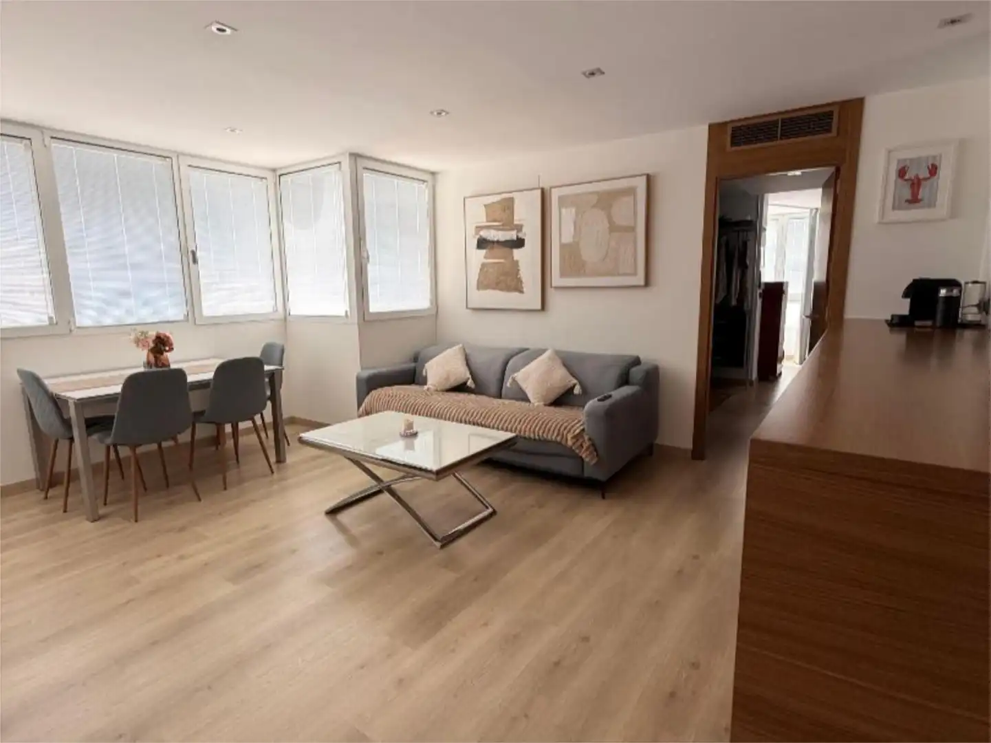 Living room of Flat for rent in Alicante / Alacant  with Air Conditioner, Swimming Pool and Furnished