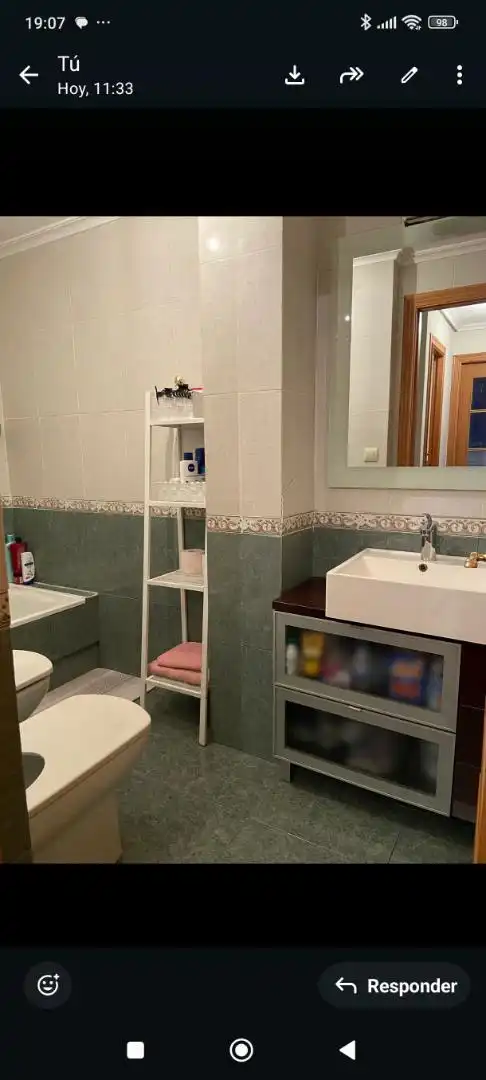 Bany de Apartament de lloguer en Ourense Capital  amb Calefacció, Parquet i Terrassa
