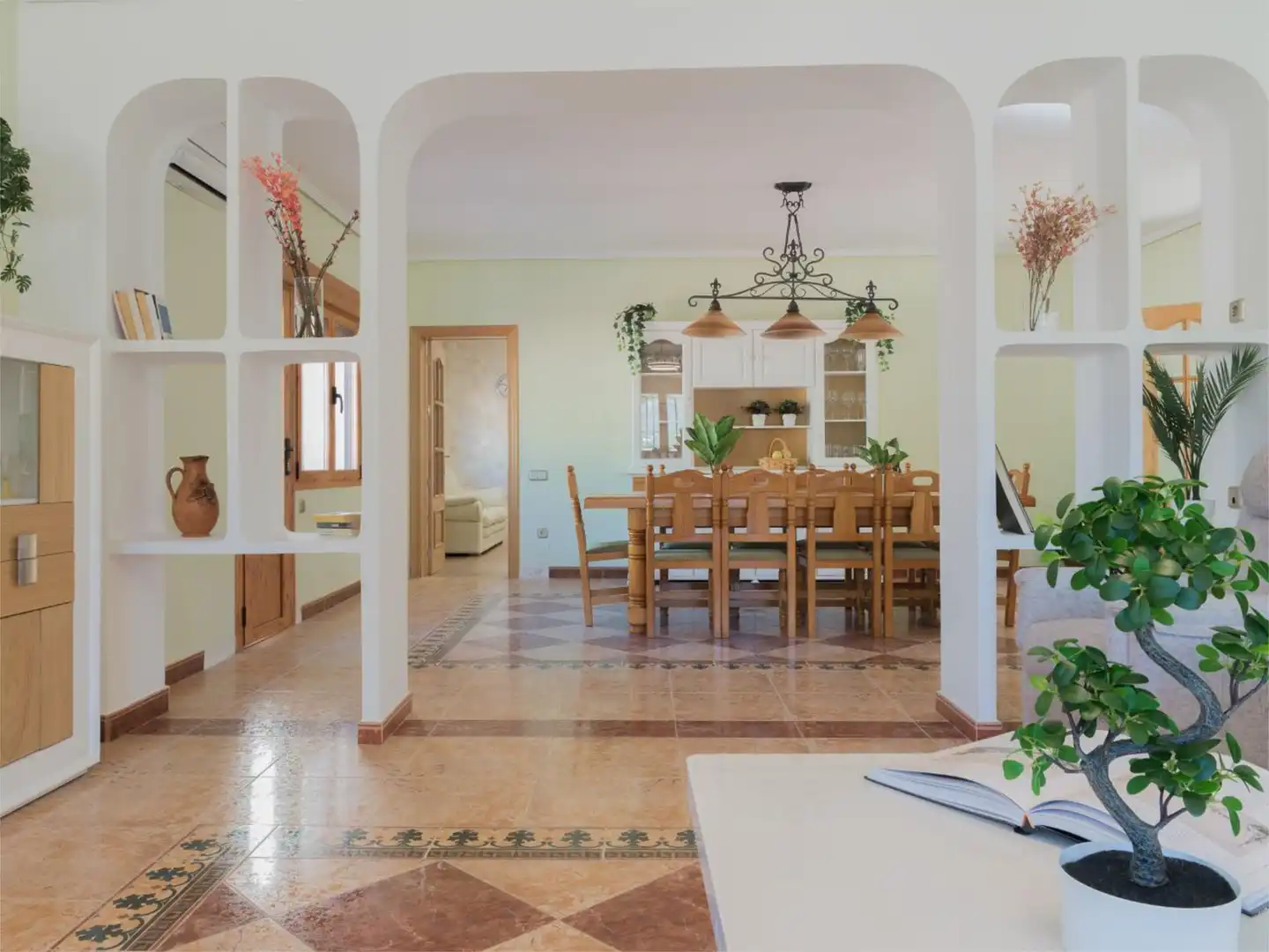 Menjador de Casa o xalet en venda en Las Tres Villas amb Aire condicionat, Calefacció i Jardí privat