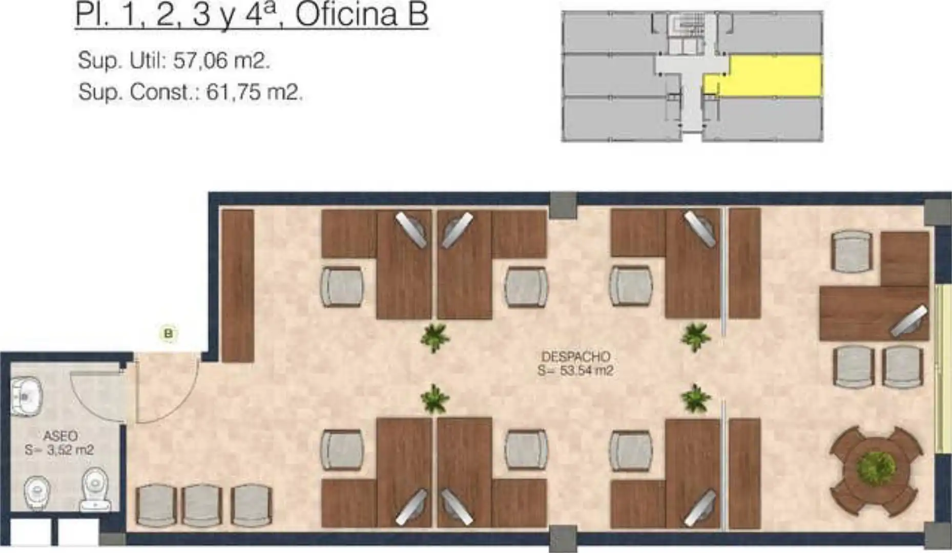 Oficina de alquiler en Torrecilla Oficina de alquiler en Lorca con Aire acondicionado