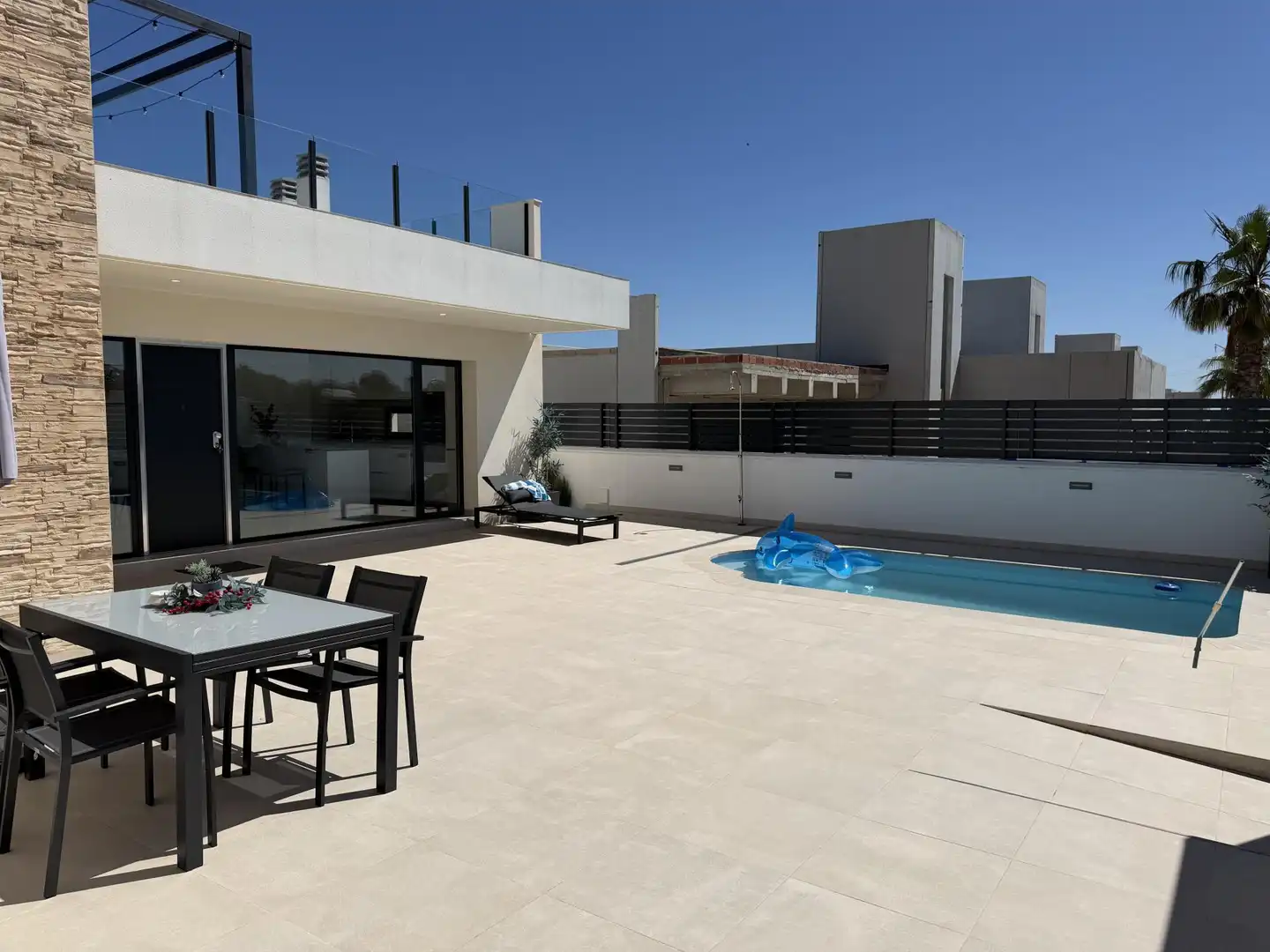 Casa adosada en venda a Lugar Molino Viejo, 4, La Pinilla - Las Palas Terrassa de Casa adosada en venda en Fuente Álamo de Murcia amb Aire condicionat, Terrassa i Piscina