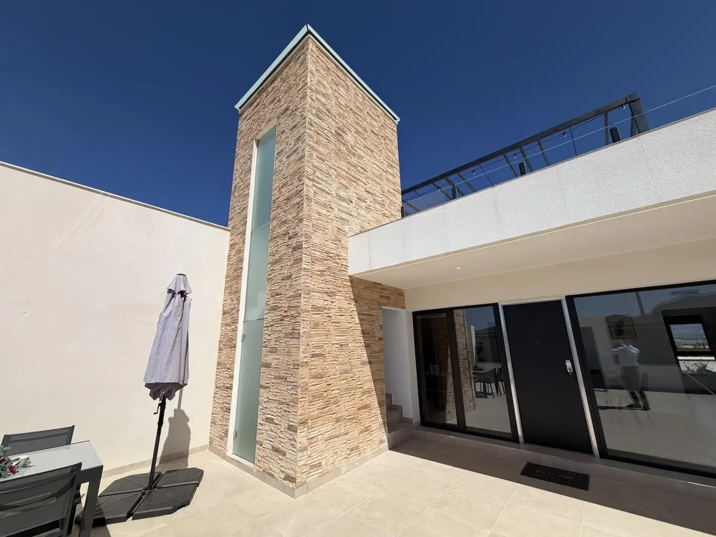 Casa adosada en venda a Lugar Molino Viejo, 4, La Pinilla - Las Palas Vista exterior de Casa adosada en venda en Fuente Álamo de Murcia amb Aire condicionat, Terrassa i Piscina