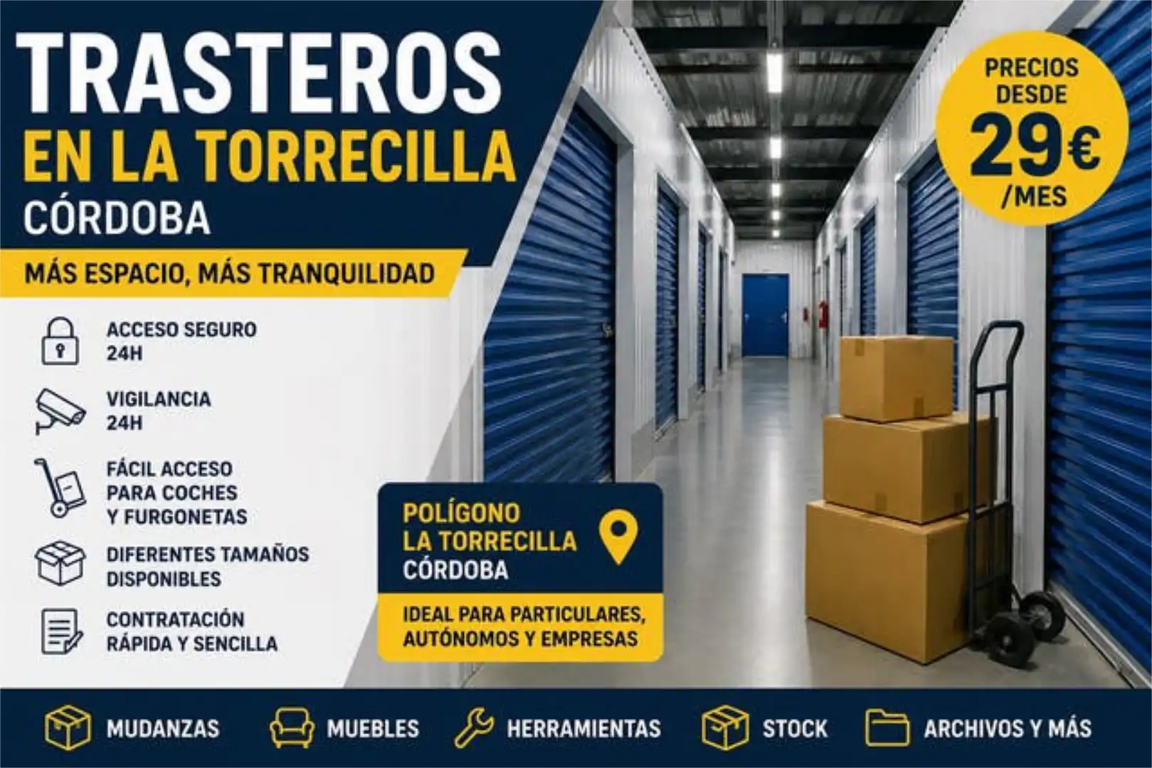 Trastero de alquiler en Sta. Marina - San Andrés - San Pablo - San Lorenzo Trastero de alquiler en Córdoba