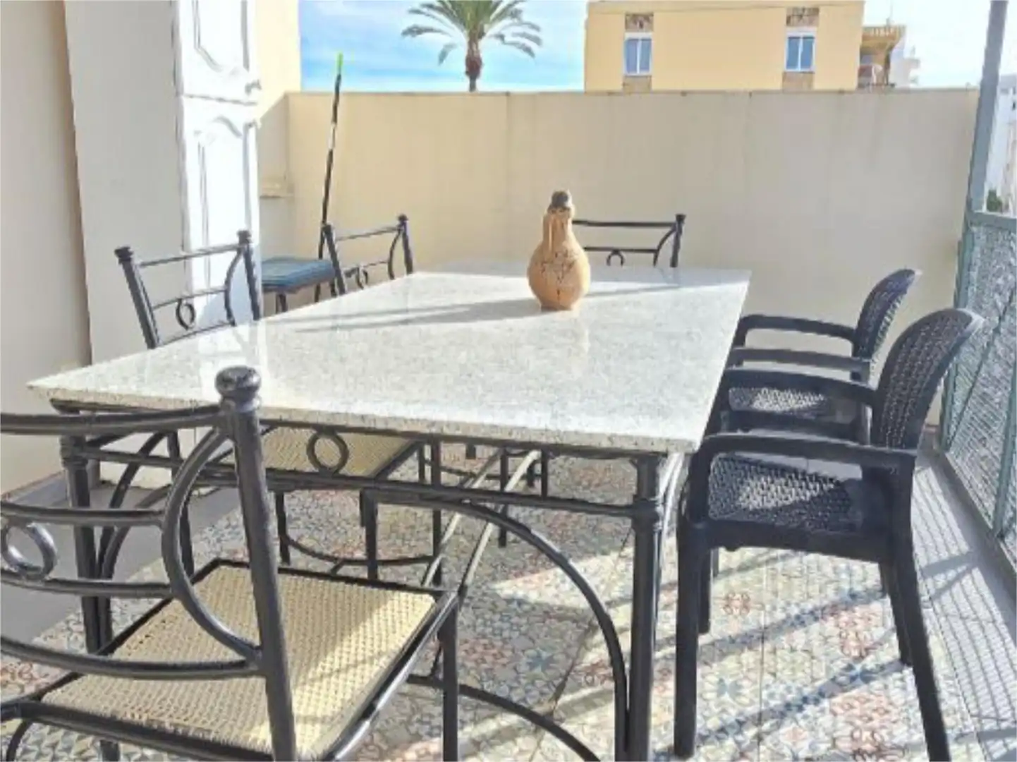 Terraza de Dúplex de alquiler en Estepona con Aire acondicionado, Calefacción y Amueblado