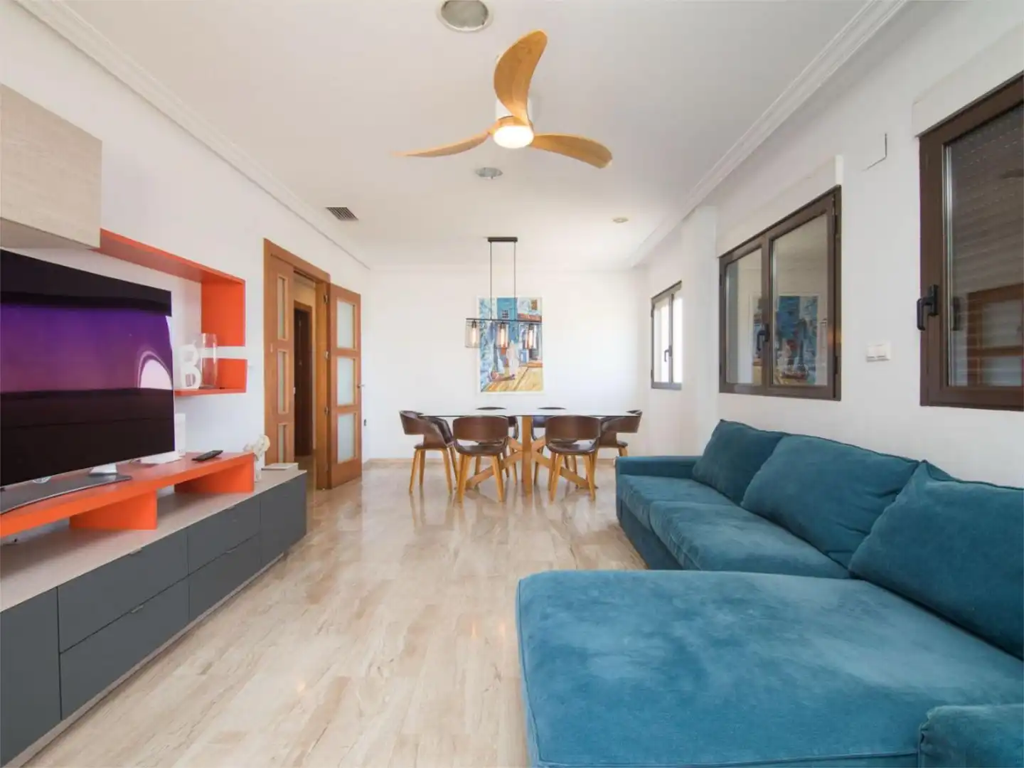 Wohnung zum Verkauf in Avinguda de Dolores, 47, El Raval - Portes Encarnades Wohnzimmer von Wohnung zum Verkauf in Elche / Elx mit Klimaanlage, Terrasse und Schwimmbad