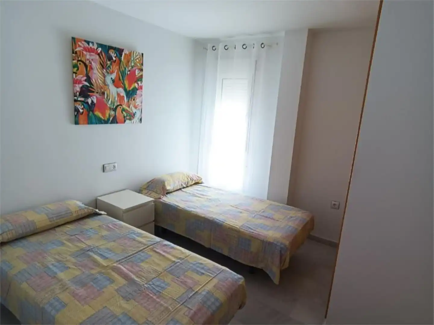 Apartament de lloguer a Calle Piragüismo, 2, El Toyo Dormitori de Apartament de lloguer en Almería amb Aire condicionat, Calefacció i Piscina