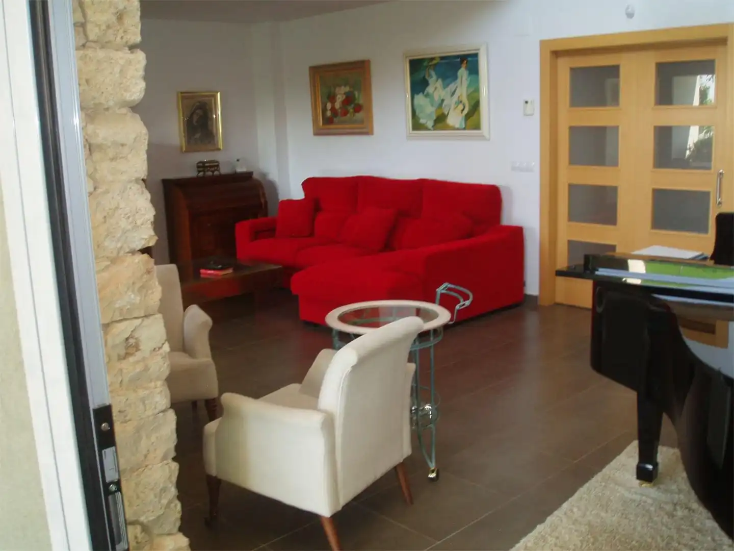 Sala de estar de Casa o chalet en venta en Chinchilla de Monte-Aragón con Calefacción, Jardín privado y Terraza