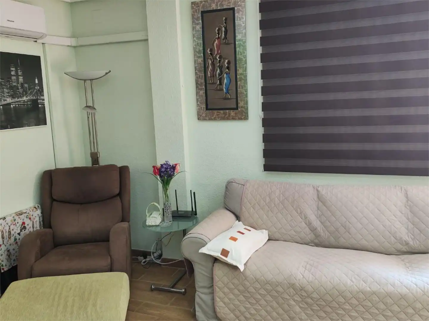 Sala d'estar de Pis de lloguer en Valencia amb Aire condicionat, Jardí privat i Terrassa