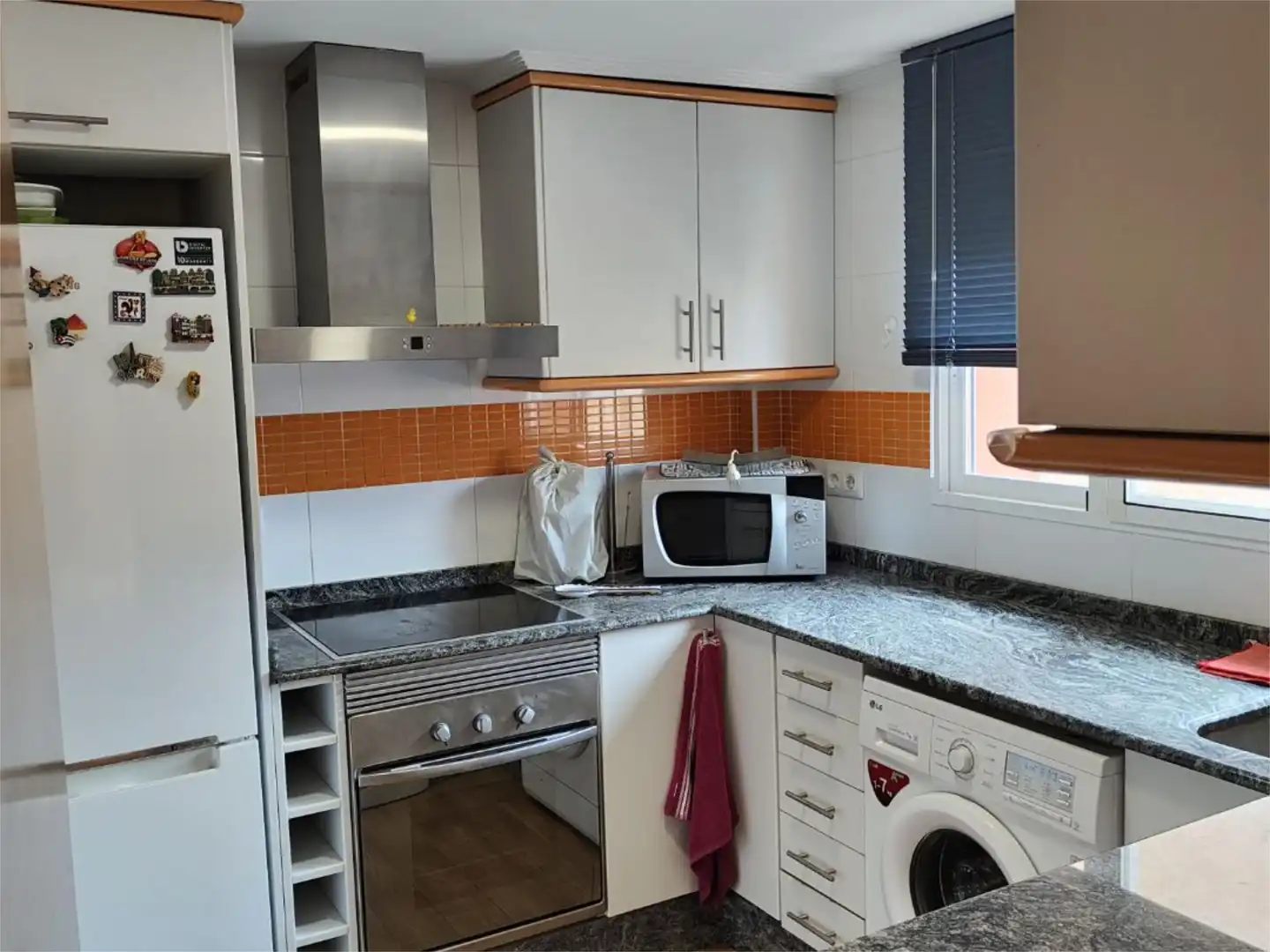 Cuina de Pis de lloguer en Valencia amb Aire condicionat, Jardí privat i Terrassa