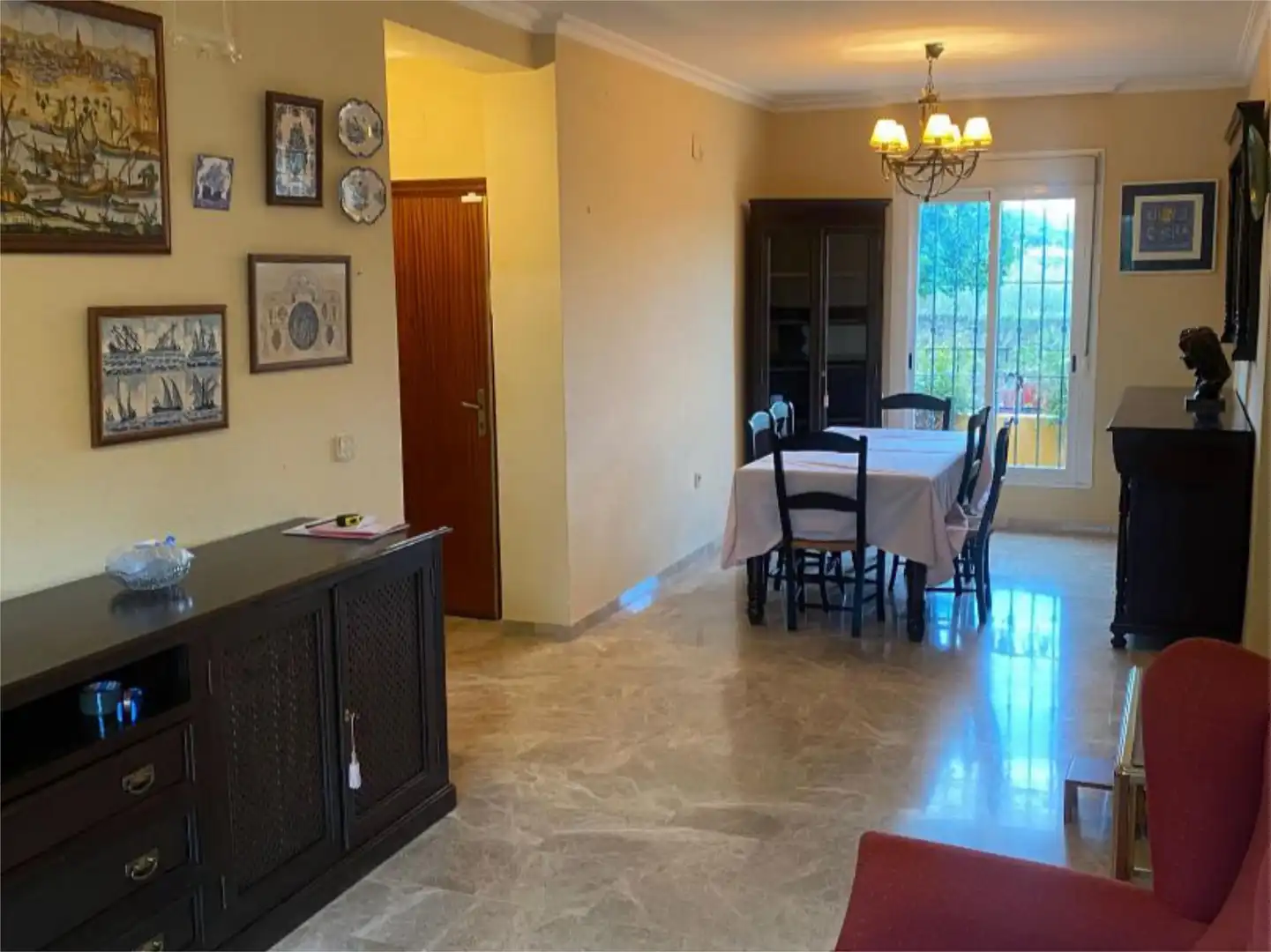 Comedor de Casa adosada en venta en Castilleja de Guzmán con Aire acondicionado, Jardín privado y Terraza