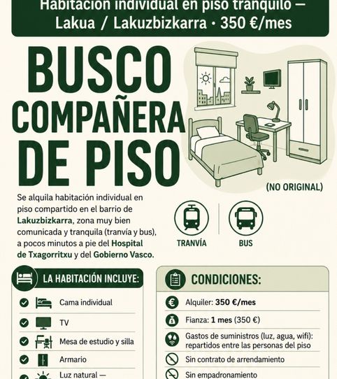 Foto 2 de Habitación en Calle del Duque de Wellington, 23, Sansomendi, Vitoria - Gasteiz