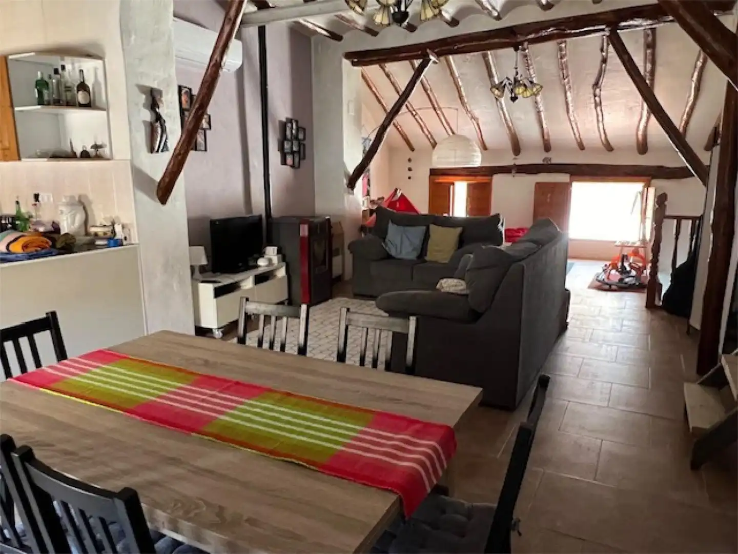Sala de estar de Casa adosada en venta en Zarra con Aire acondicionado, Terraza y Balcón