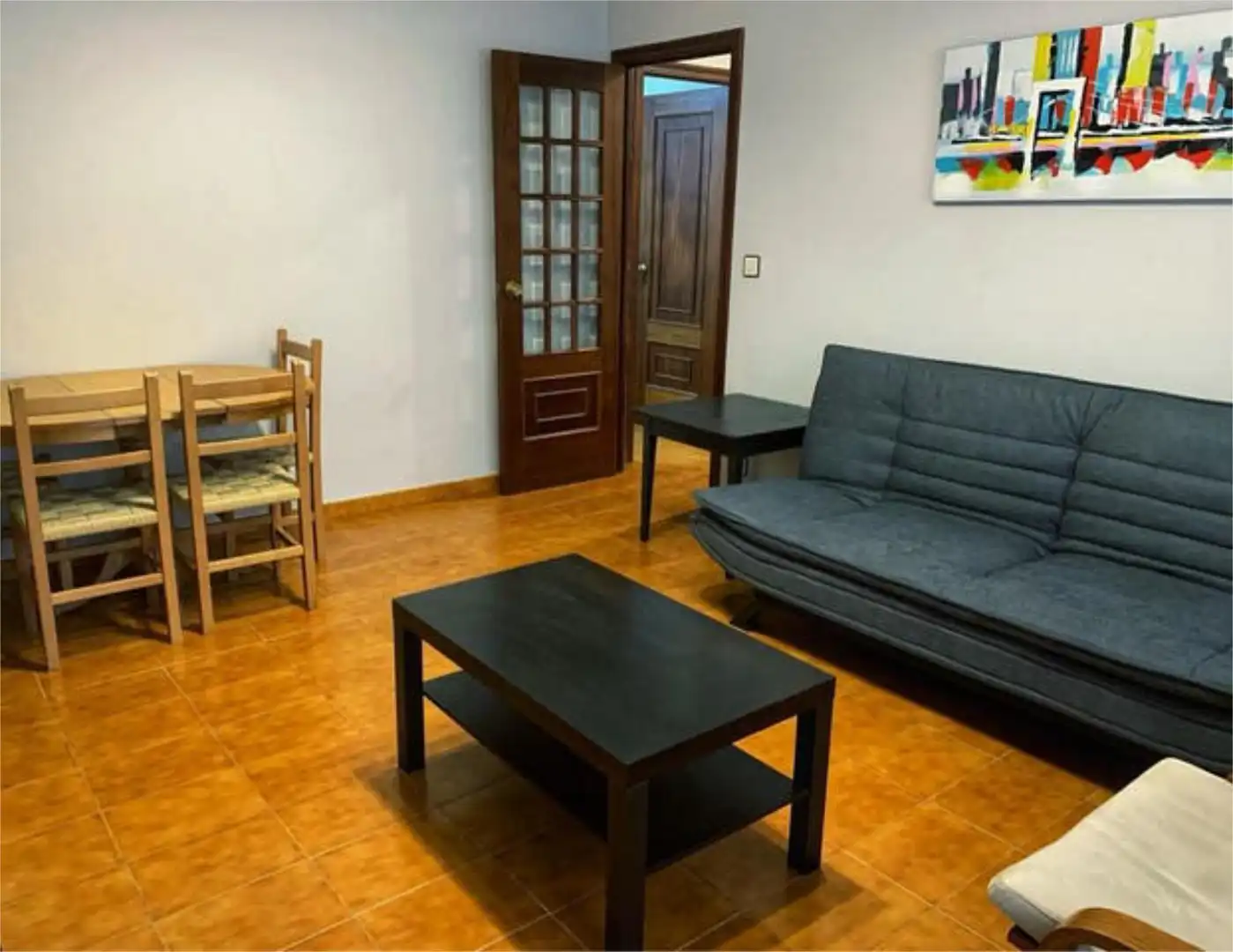 Apartamento de alquiler en Sanxenxo pueblo Sala de estar de Apartamento de alquiler en Sanxenxo con Terraza, Amueblado y Se aceptan mascotas