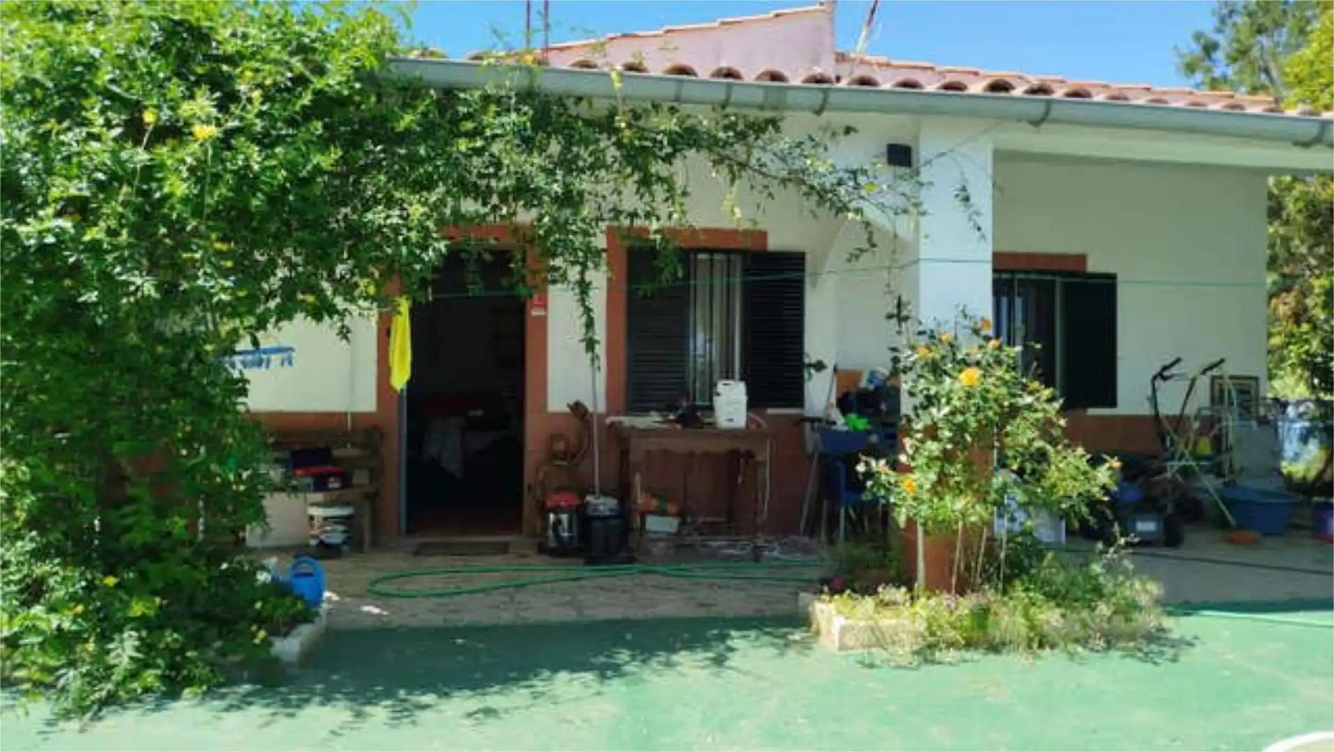 Garden of Houses for sale in Garrovillas de Alconétar  with Private garden, Terrace and Swimming Pool