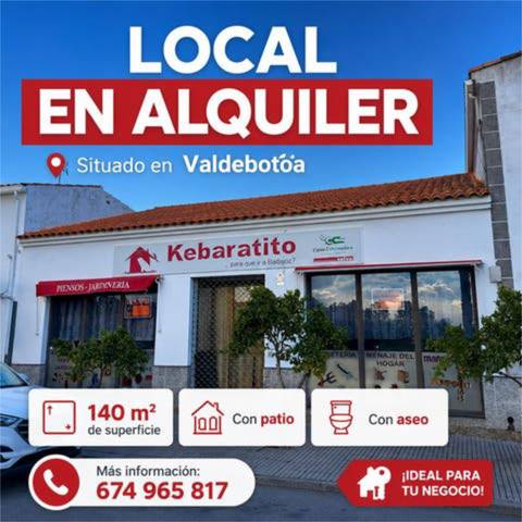 Local comercial en Alquiler en Pedanías de Badajoz