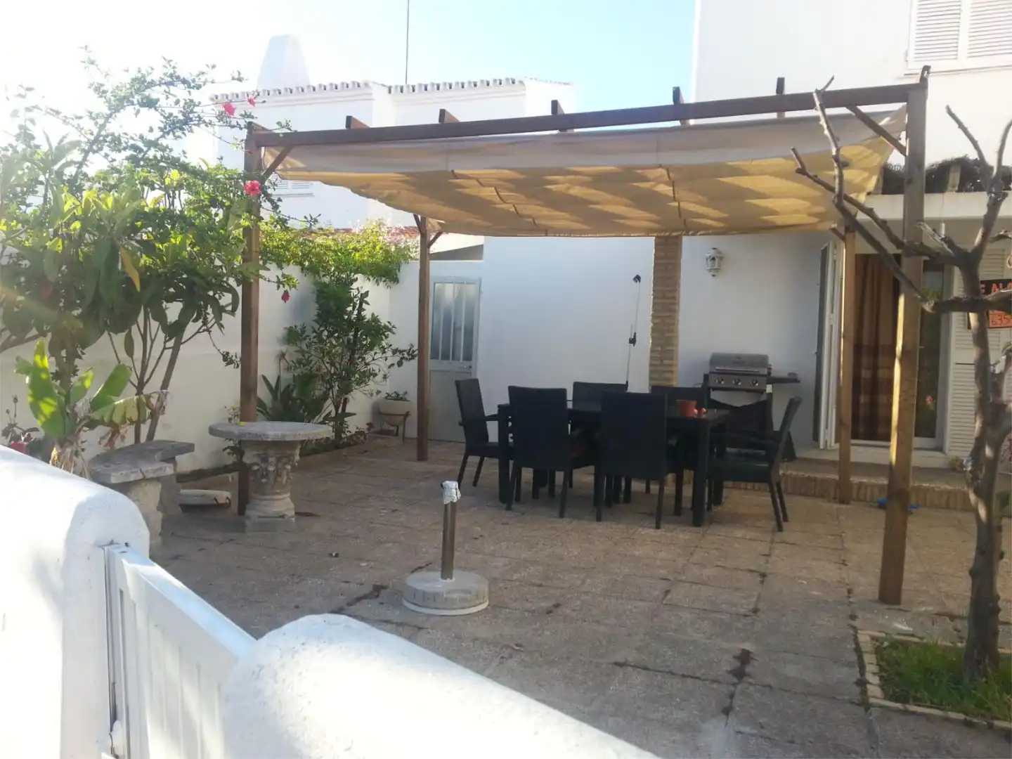 Terraza de Casa o chalet de alquiler en Almonte con Calefacción, Jardín privado y Amueblado
