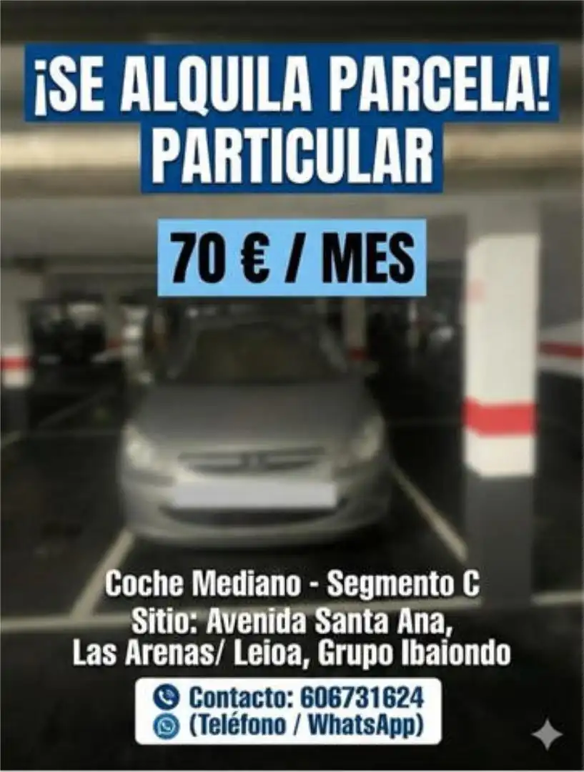 Garaje de alquiler en Lamiako - Txopoeta Parking de Garaje de alquiler en Leioa