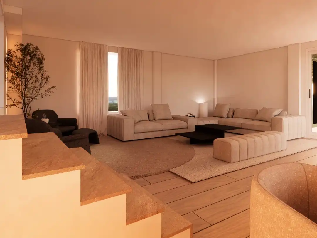 Casa o chalet en venta en Lugar Lamela, 5, Bordóns Sala de estar de Casa o chalet en venta en Sanxenxo con Terraza y Balcón