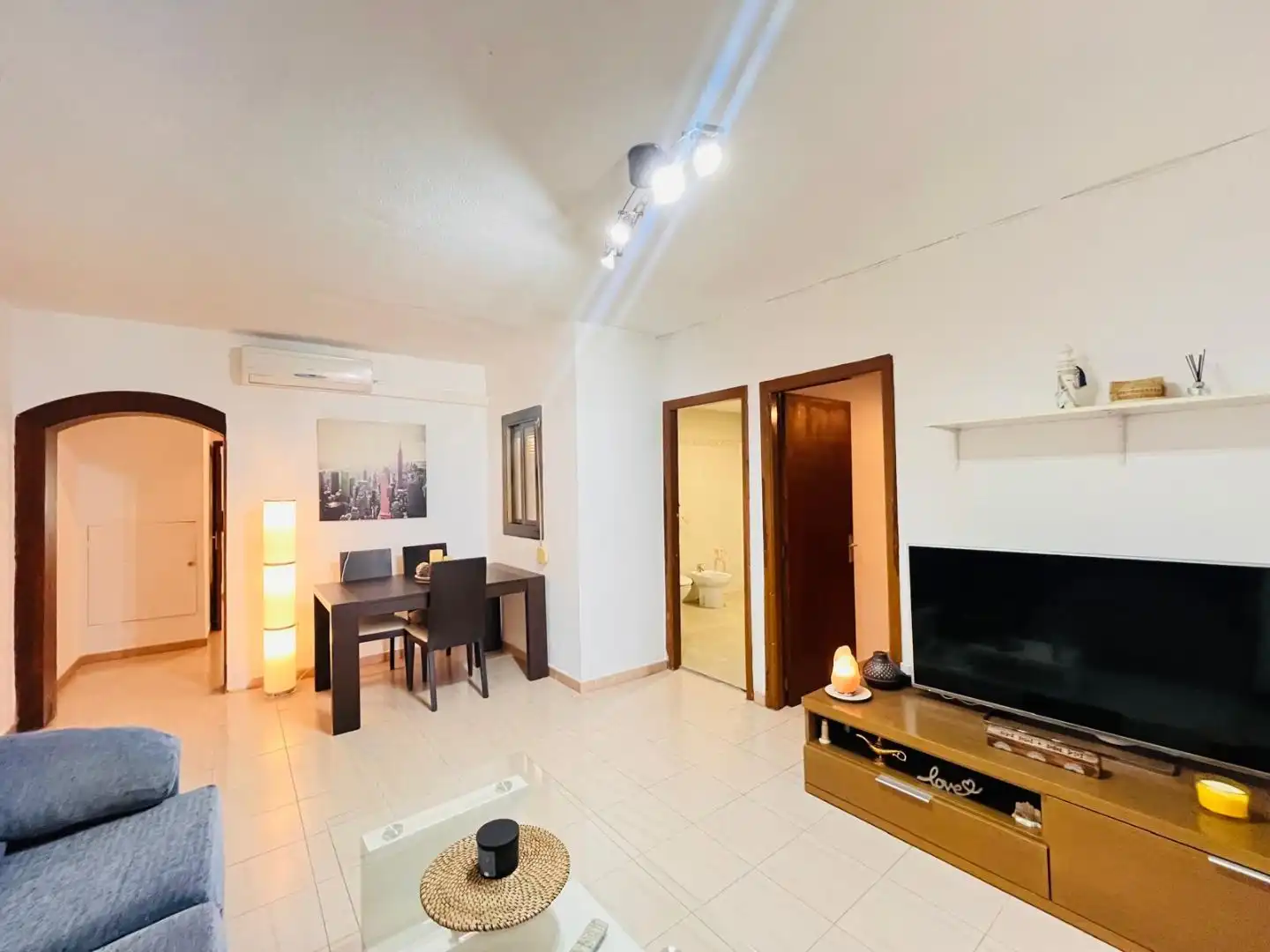 Flat for sale in Carrer Ortega i Gasset, 7, Les Roquetes Living room of Flat for sale in Sant Pere de Ribes with Air Conditioner and Private garden